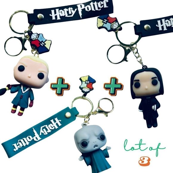 NWT Lot of 3 Severus Snape Draco Malfoy Lord Voldemort Keychains - Harry Potter - Picture 2 of 8
